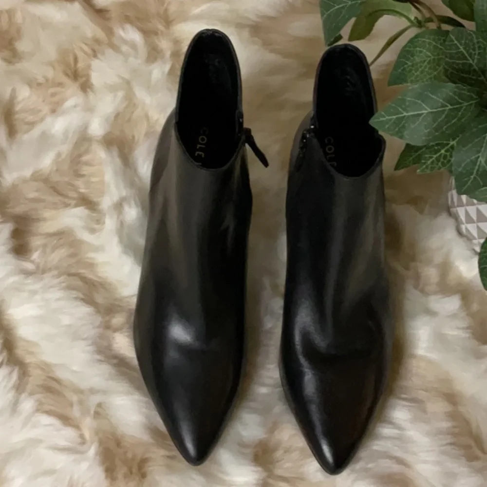 Cole Haan - Elyse Black Leather Boots